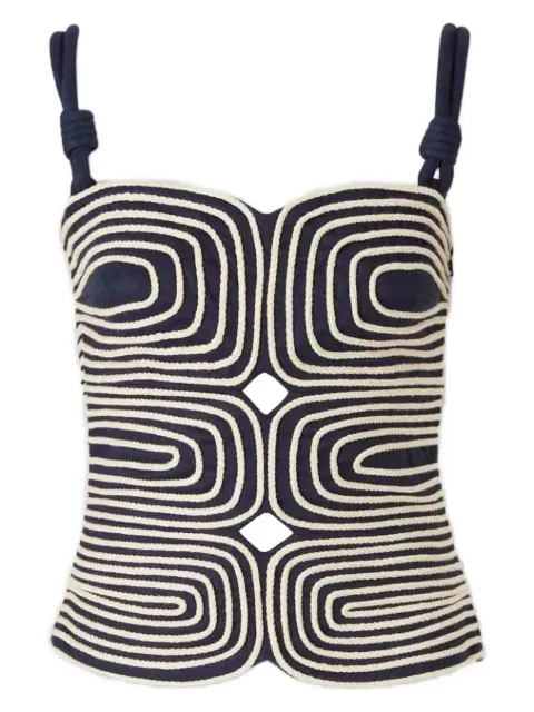 ANDRES OTALORA Marea contrasting-trims cord-straps top 