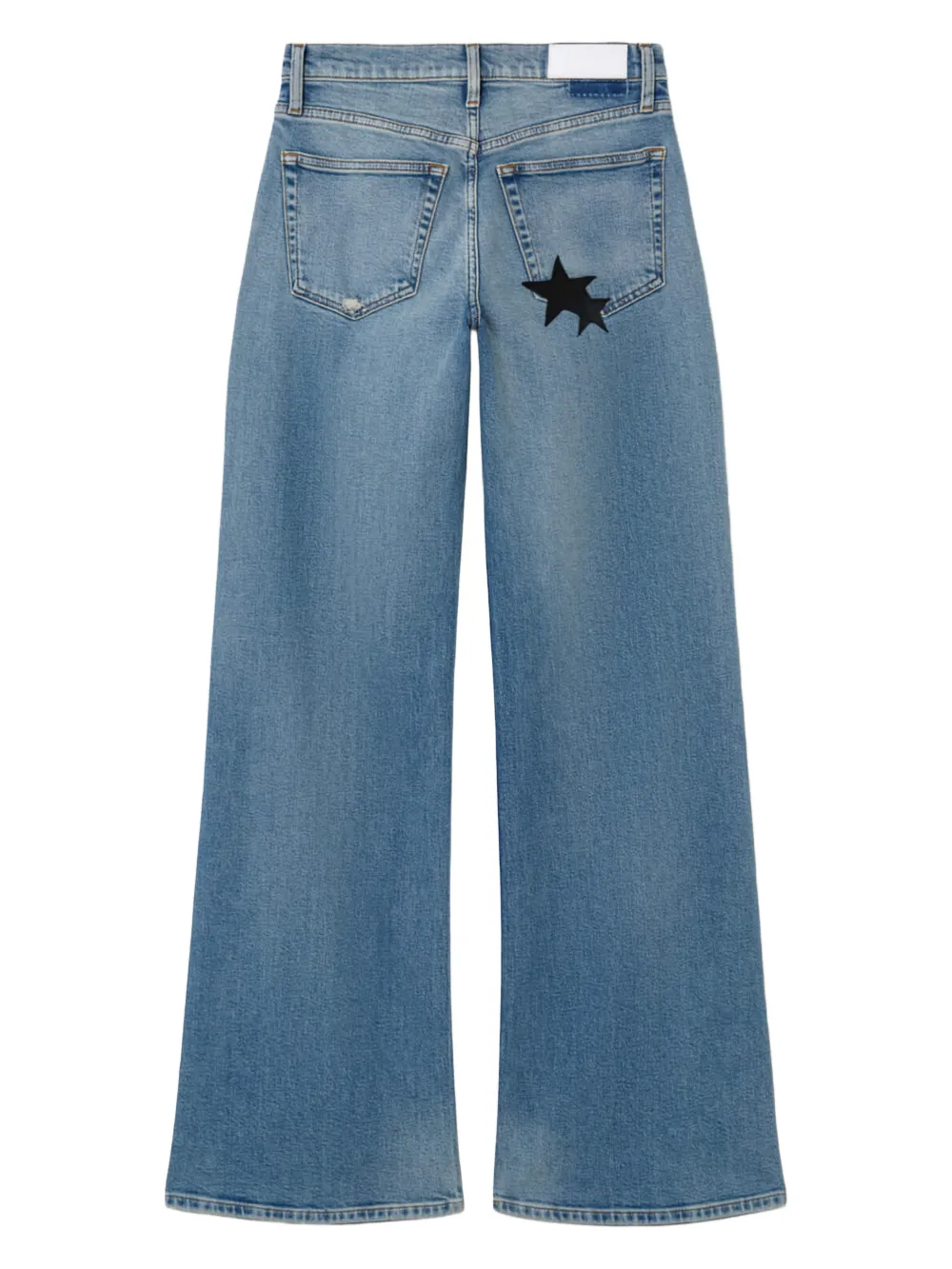 RE/DONE star-details wide-leg jeans - Blauw