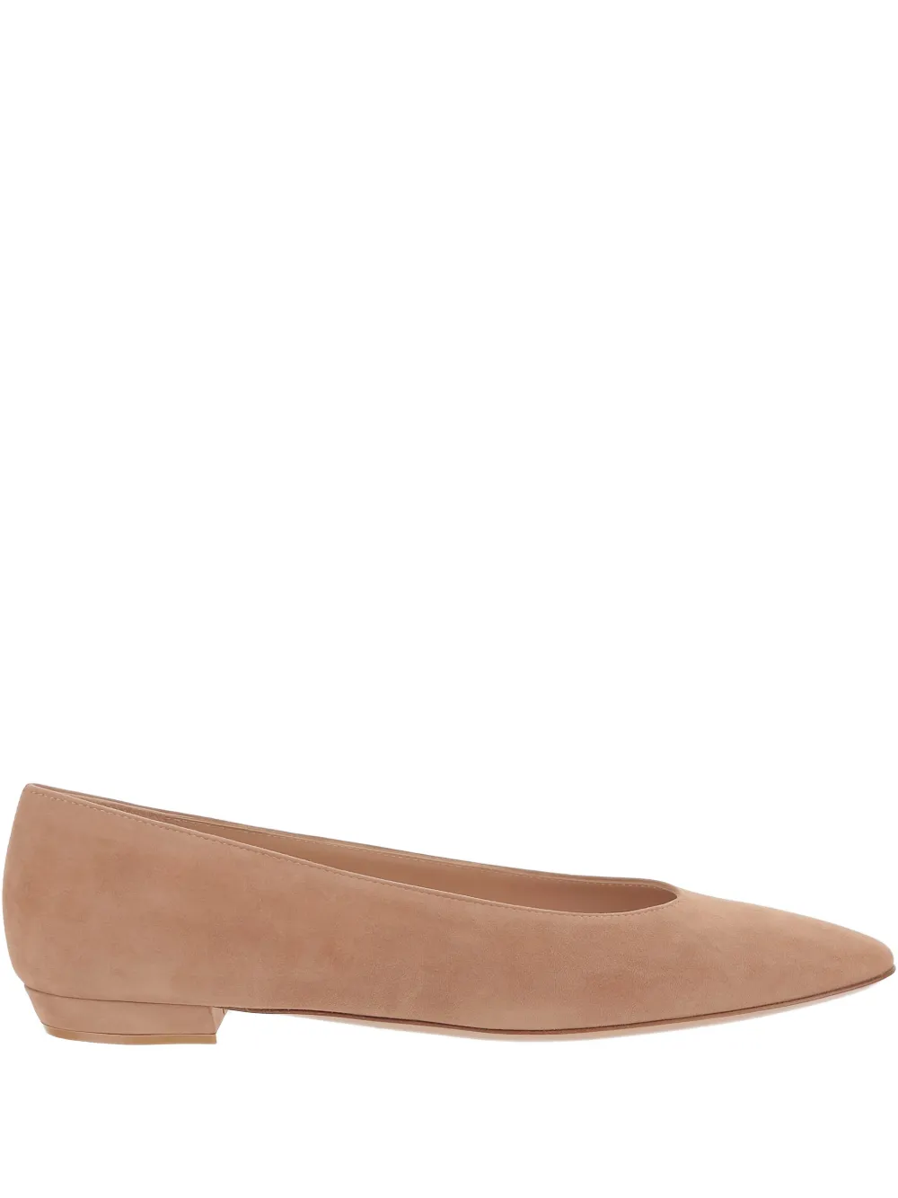 Gianvito Rossi point-toe ballet flats - Toni neutri