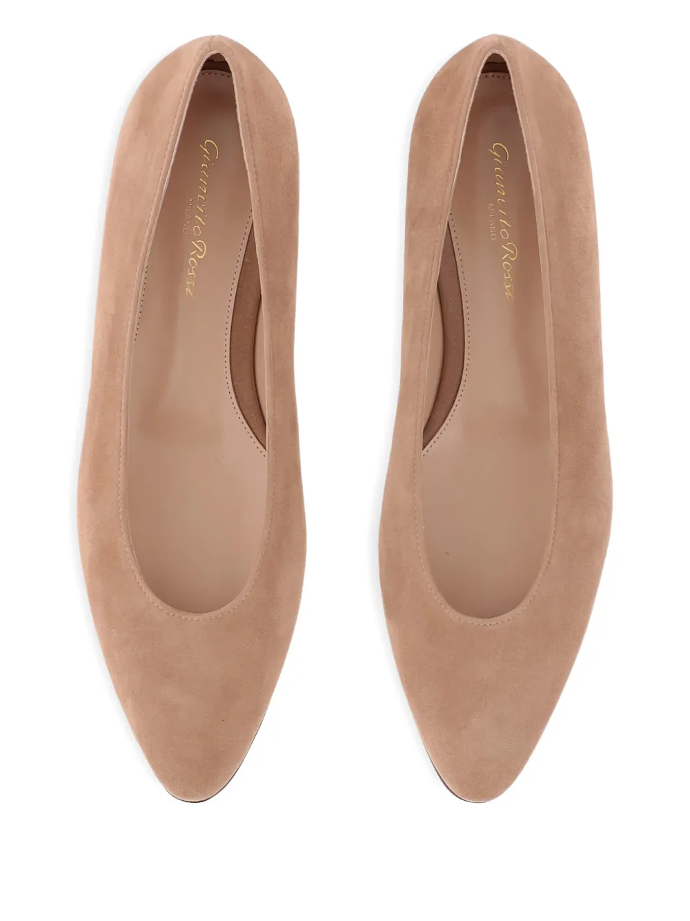 Gianvito Rossi point-toe ballet flats Beige