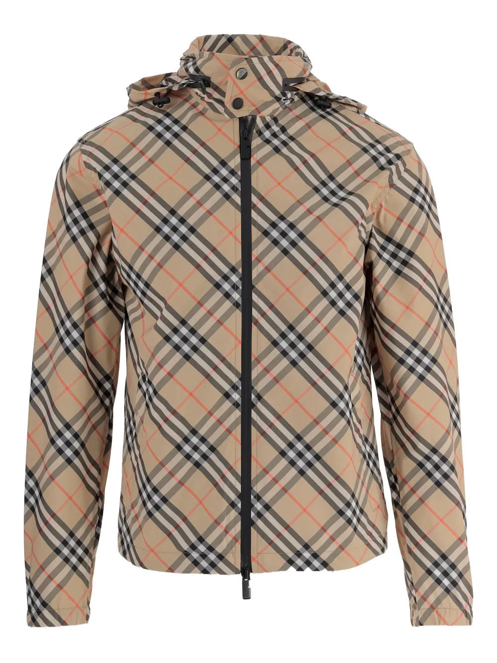 Burberry checked hooded jacket - Toni neutri