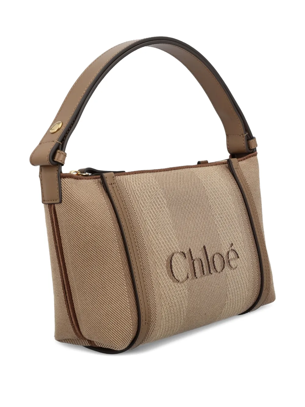 Chloé Carry shopper met logo-reliëf - Beige