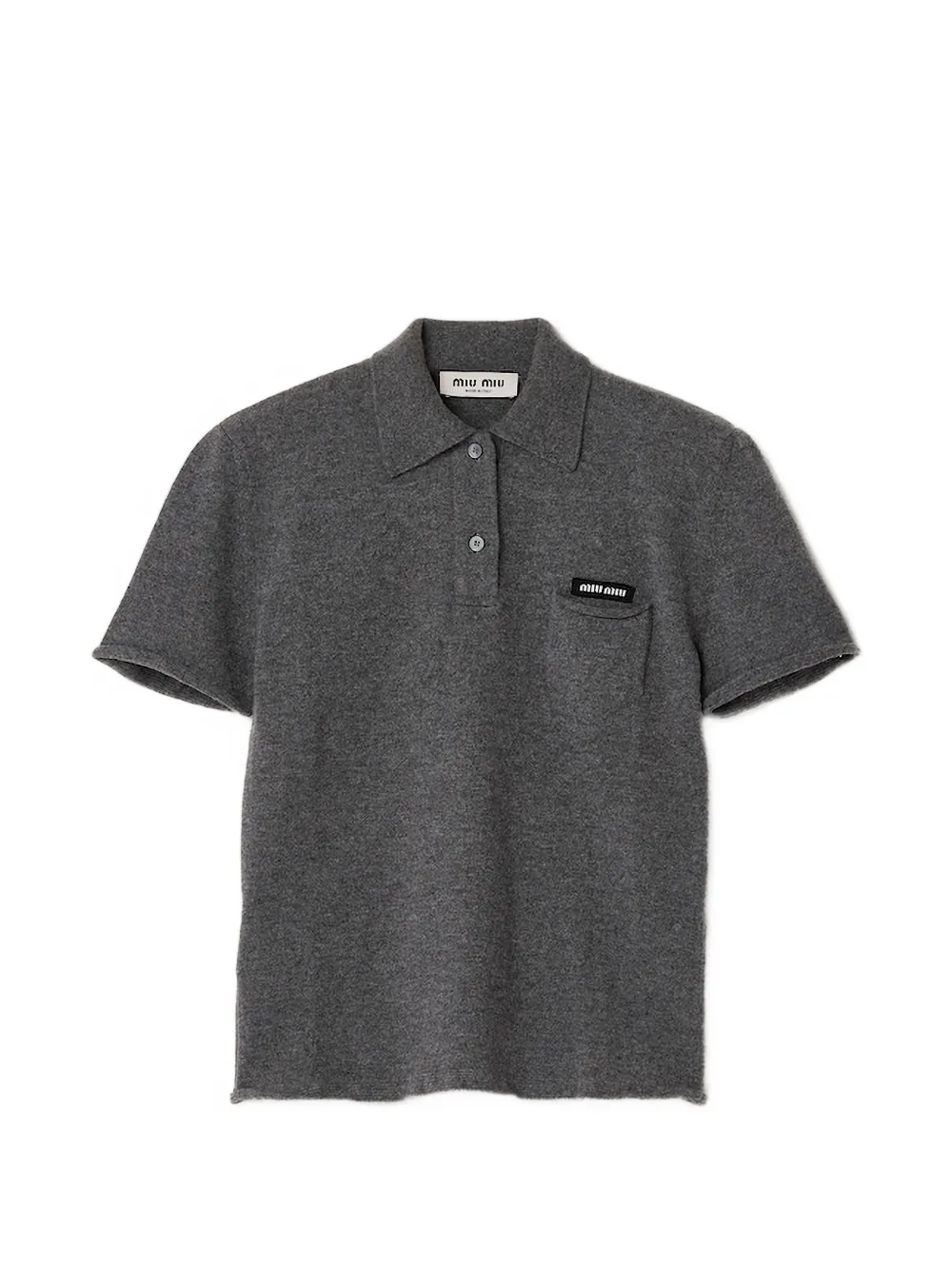 Miu Miu T-shirt con tasca - Grigio