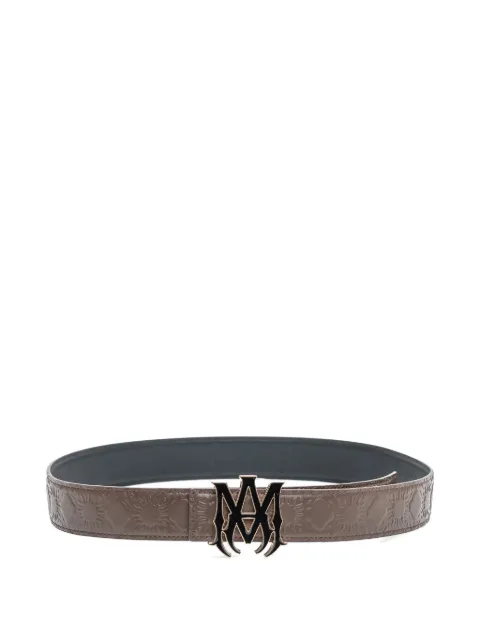 AMIRI embossed logo buckle belt