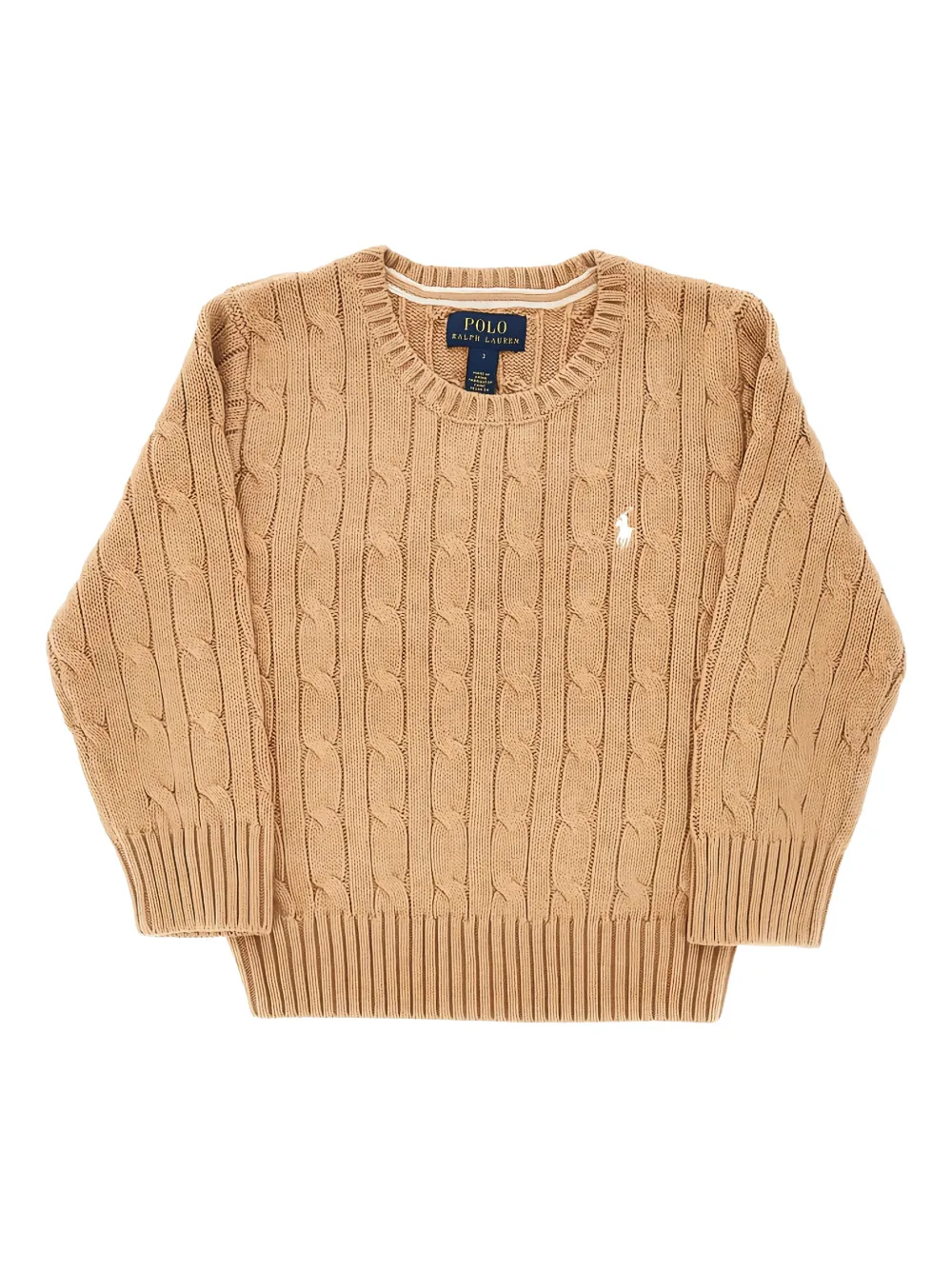 POLO RALPH LAUREN KIDS cable-knit sweater - Toni neutri