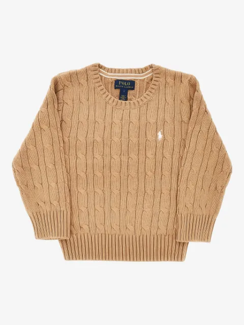 POLO RALPH LAUREN KIDS cable-knit logo sweater