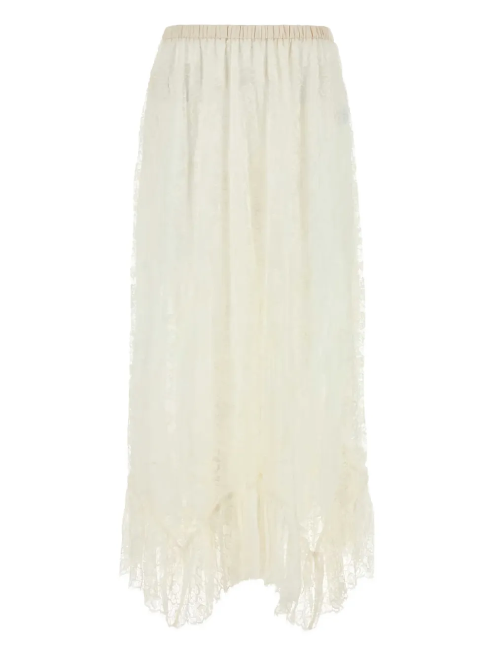 Chloé Lace Midi Skirt In White