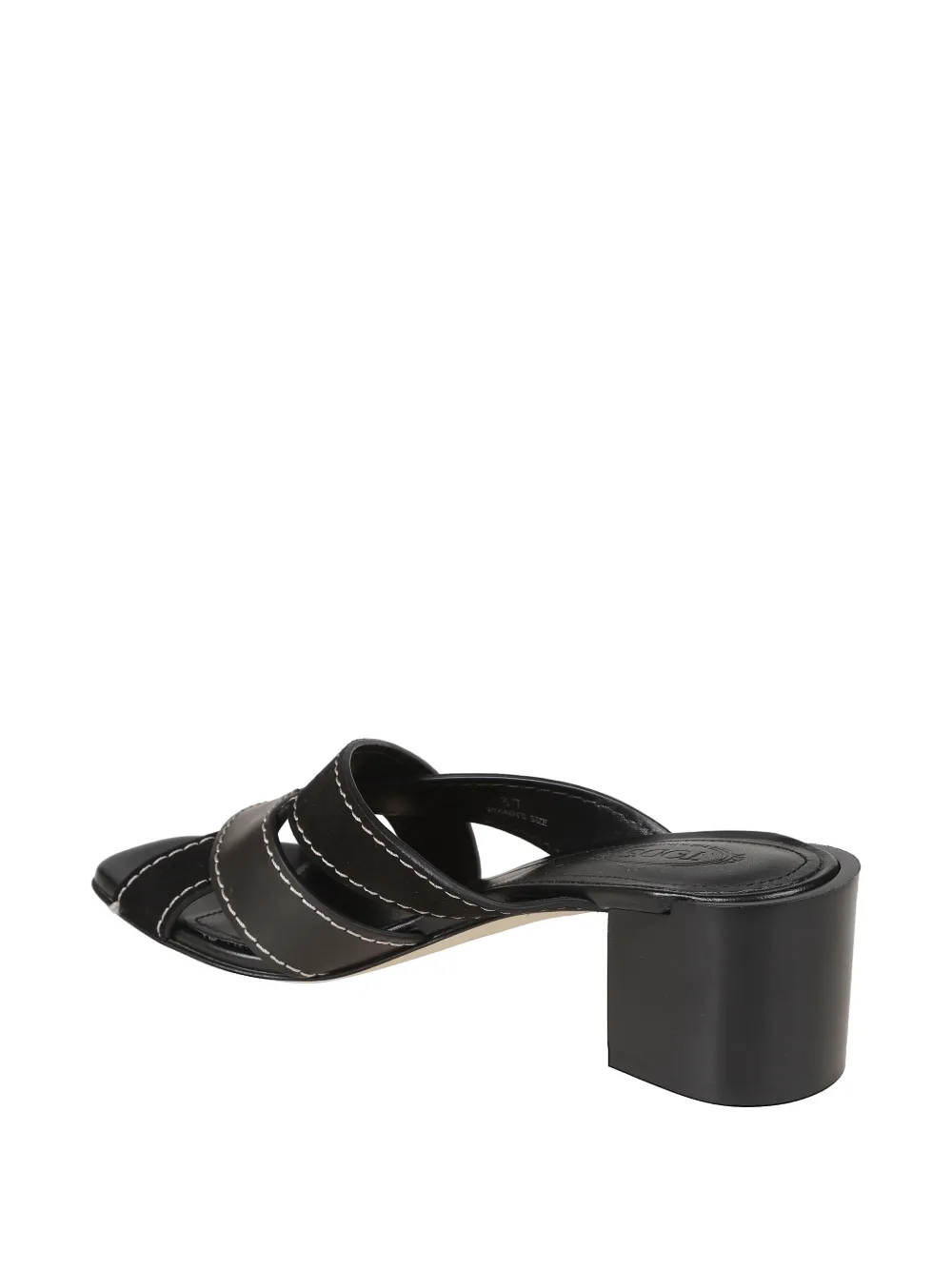 Tod's crossover stitch sandals Zwart
