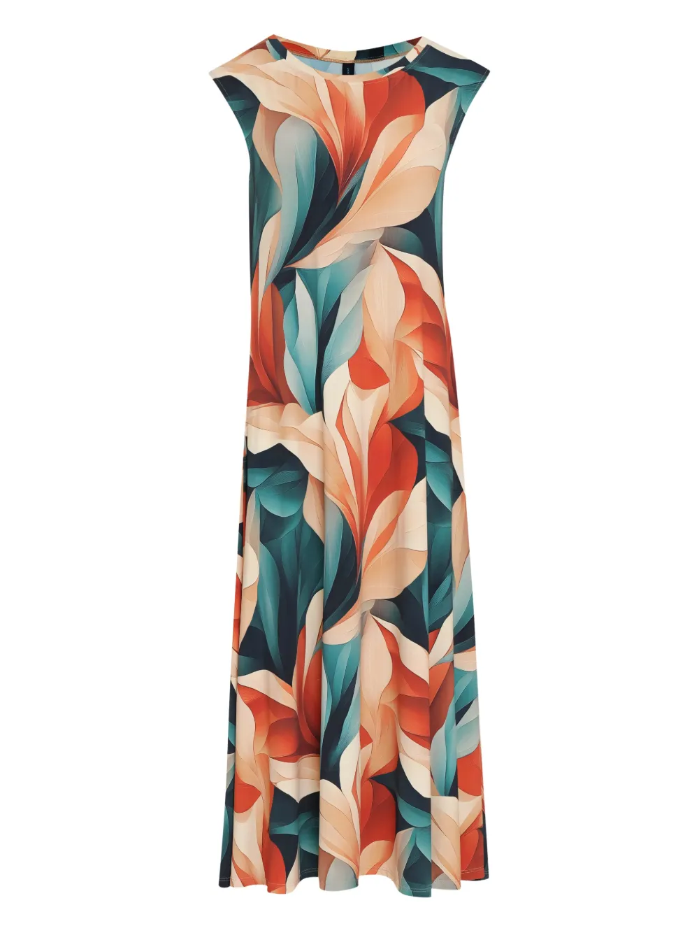 Lygia & Nanny Tiê floral-print sleeveless midi dress - Blu