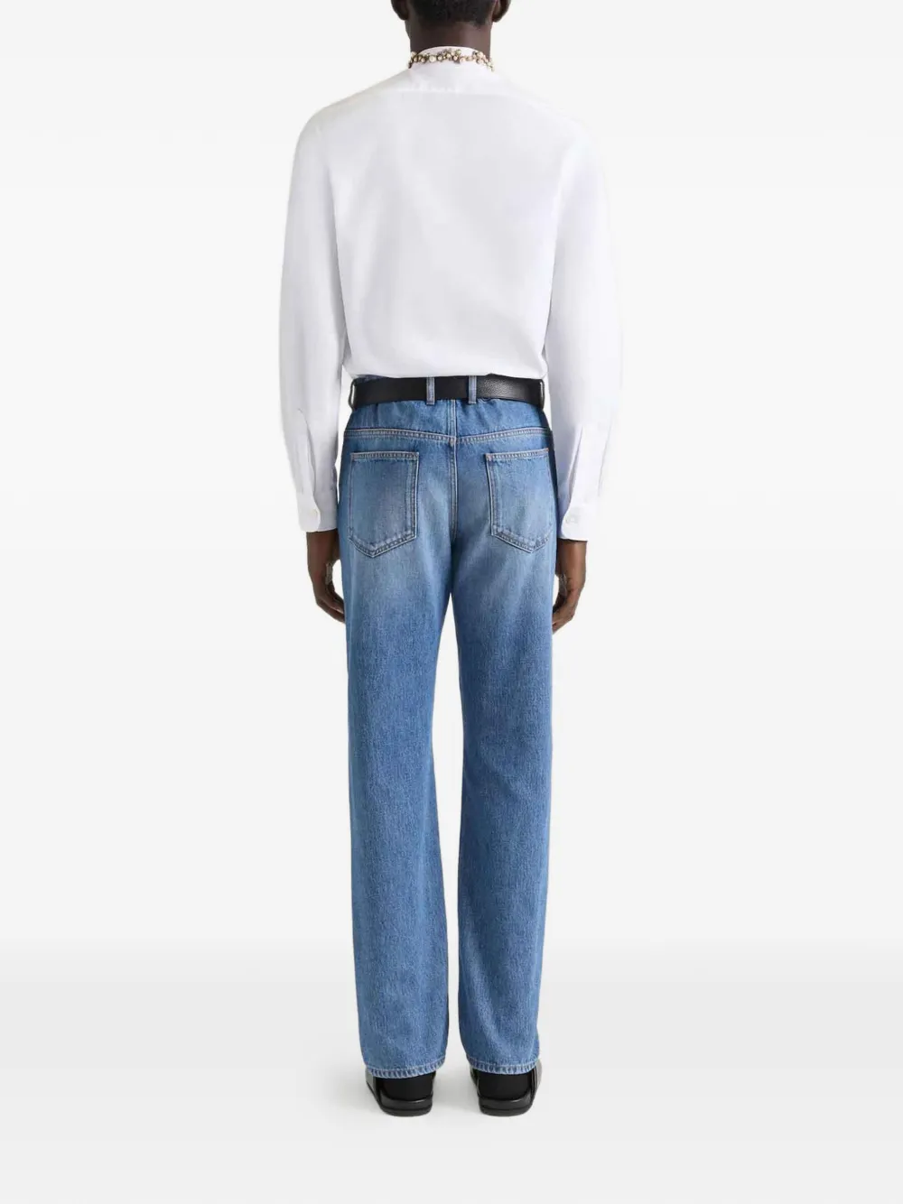 Givenchy Flared broek met zichtbaar stiksel Blauw