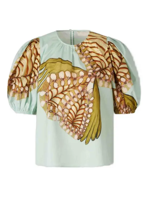 Ulla Johnson Ravena puffed-sleeve botanical-print top