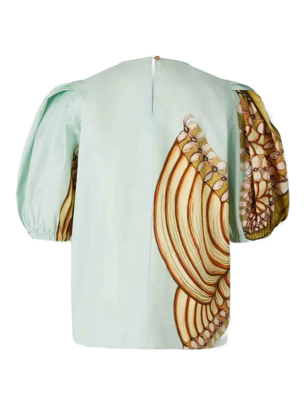 Ulla Johnson Ravena puffed-sleeve botanical-print top - Blauw