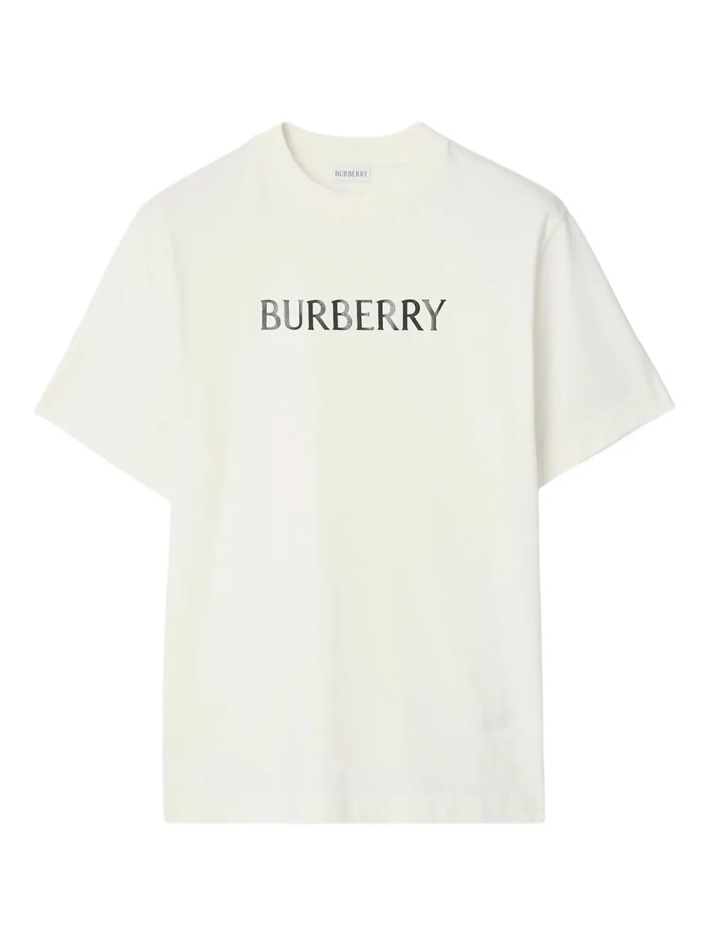 Burberry logo-lettering crew-neck T-shirt - Toni neutri