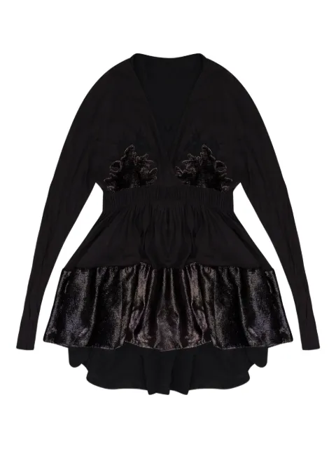 Lanvin lace V-neck flared top