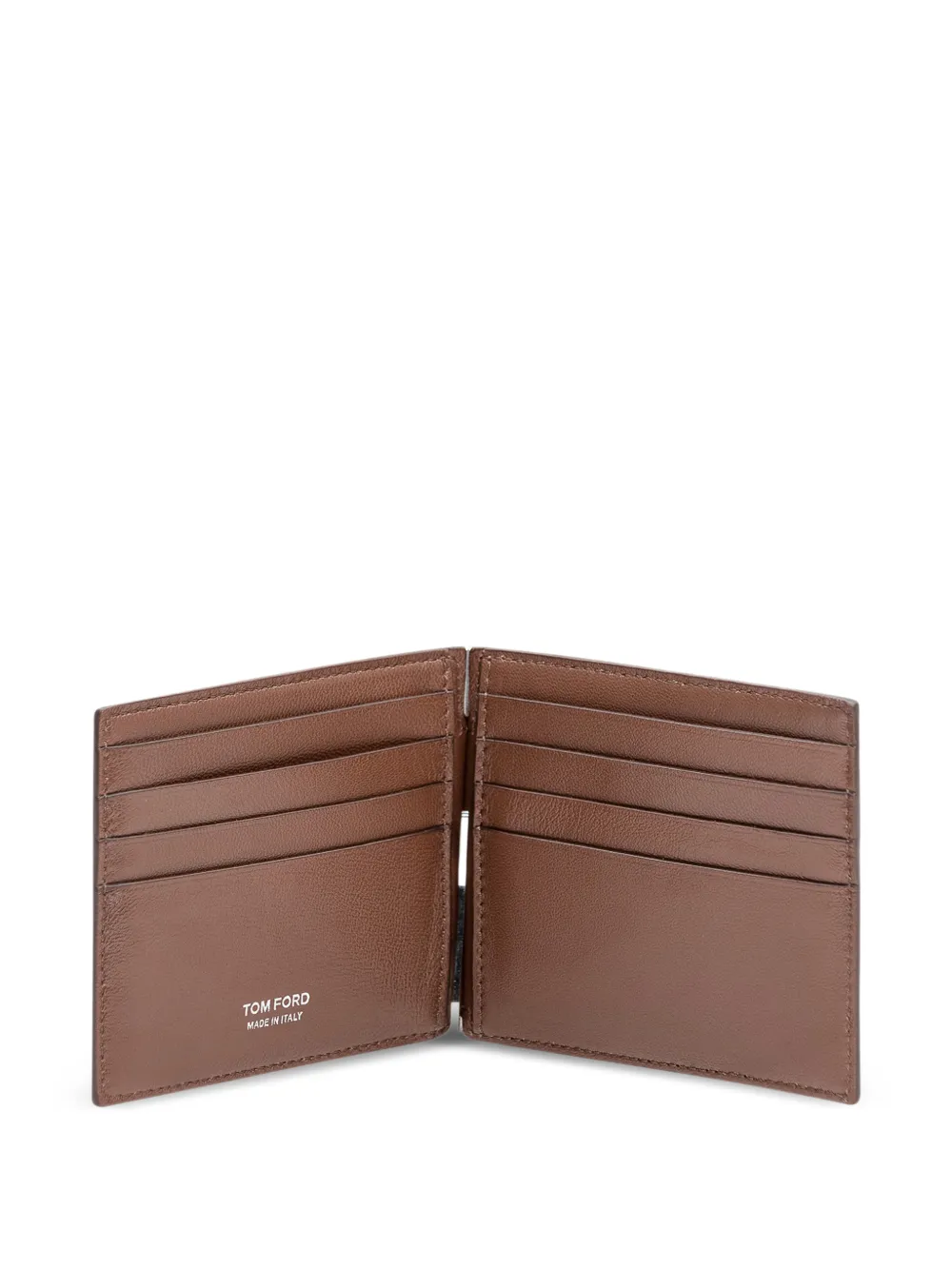  Tom Ford Exotic Line Clip Wallet - Brown 