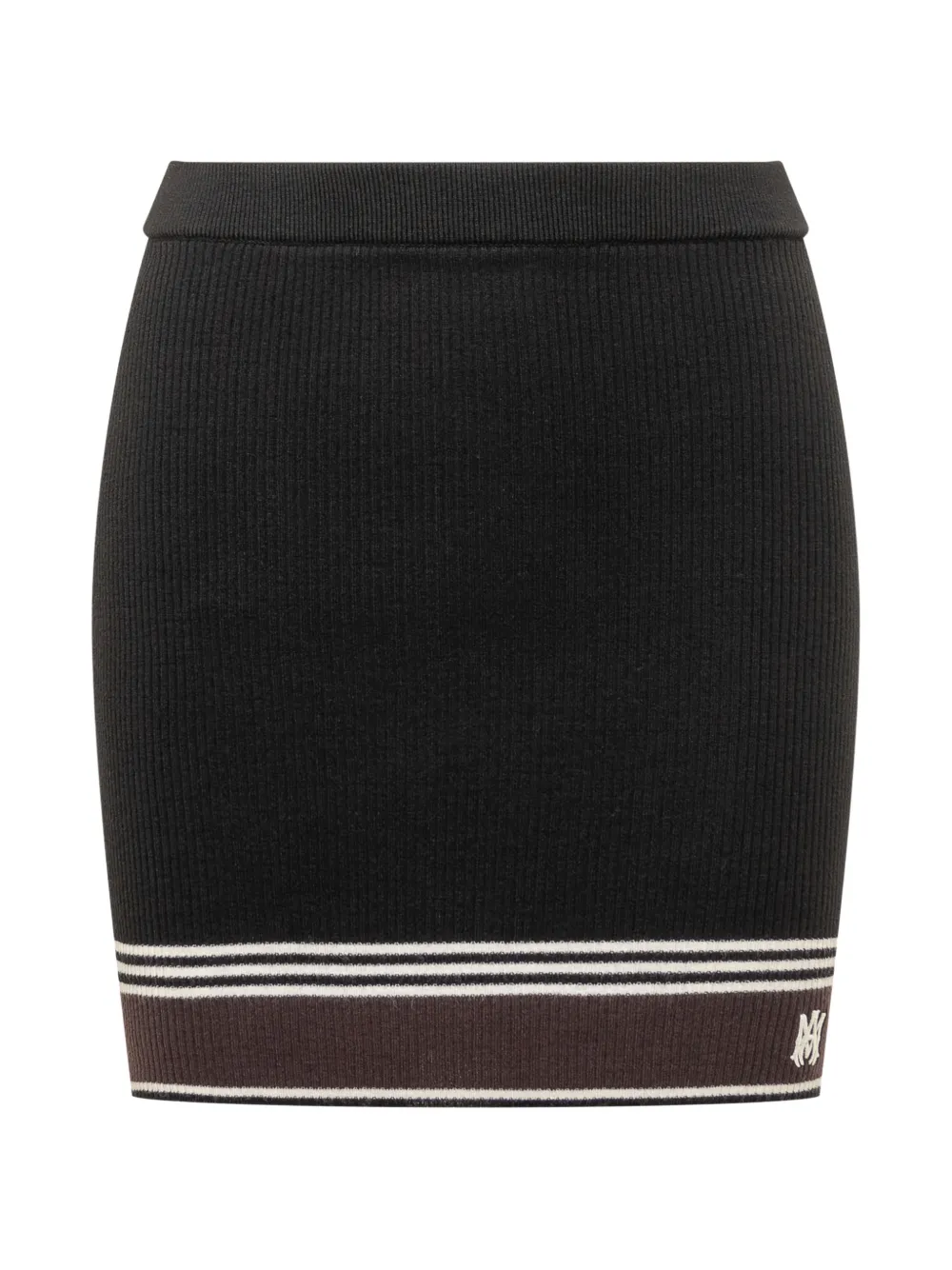 AMIRI stripe-detail mini skirt - Nero