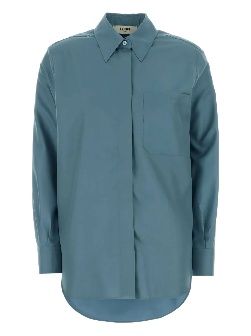 FENDI chest-pocket shirt - Blue