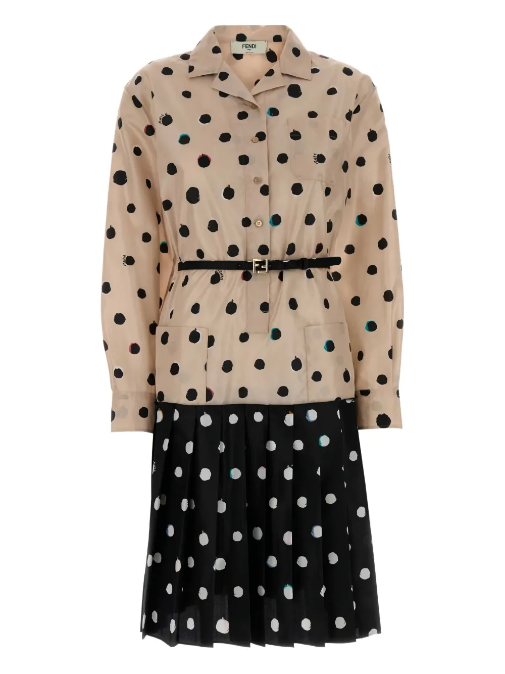 FENDI Kleid mit Polka Dots - Nude