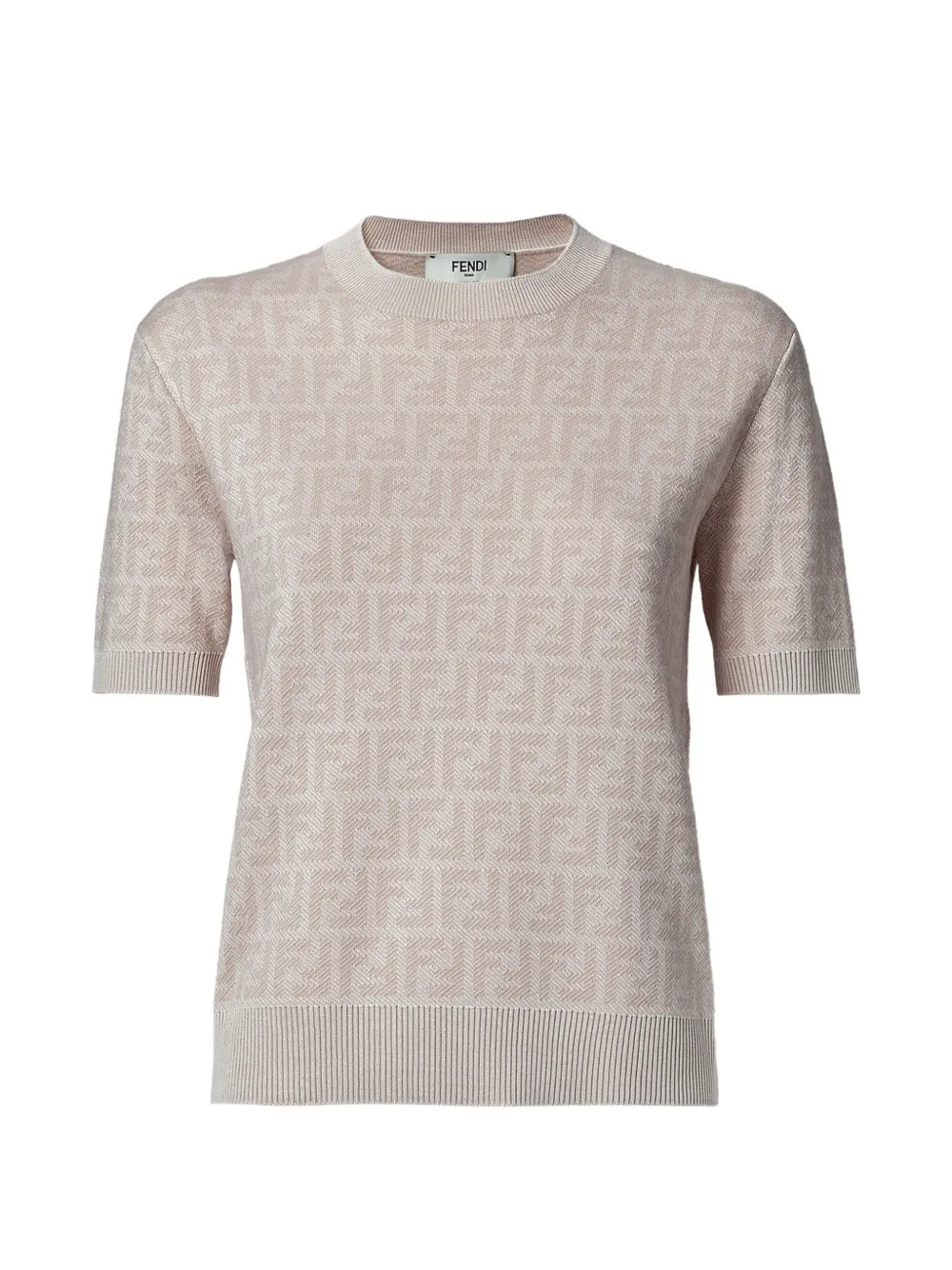 FENDI Jacquard FF Motif Sweater | Neutrals | FARFETCH AO