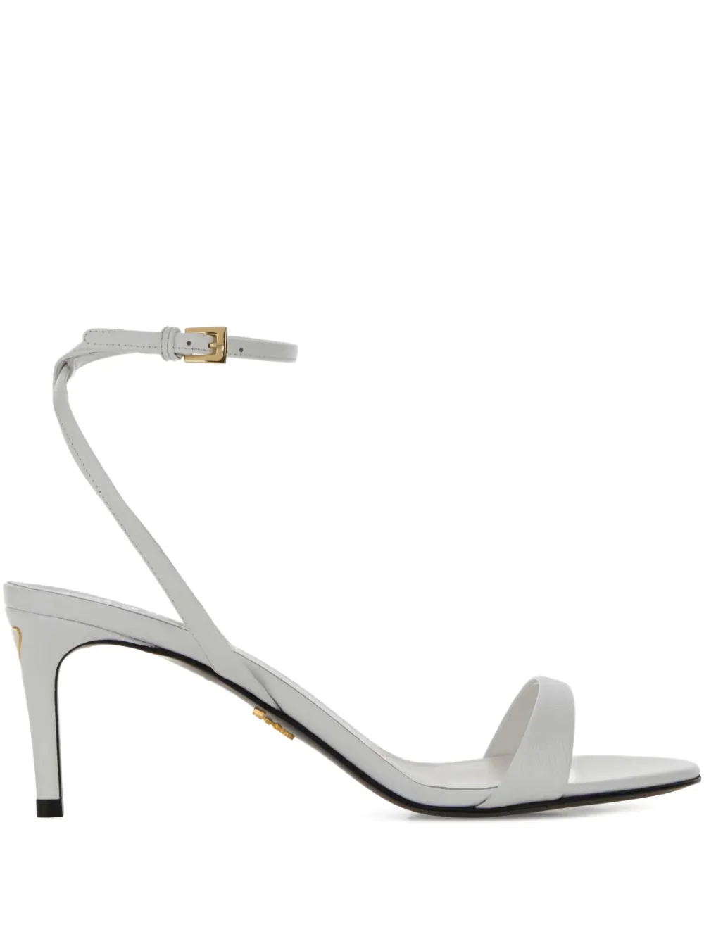 Prada leather buckled sandals - Bianco