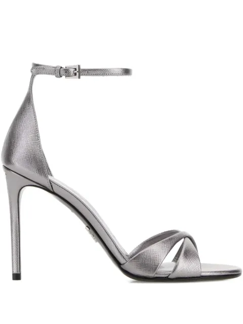 Prada leather heeled sandals