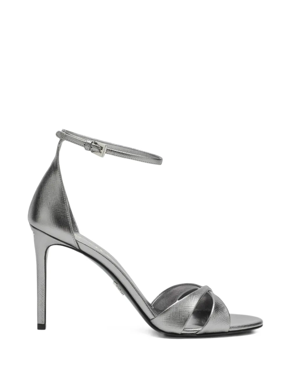 Prada leather heeled sandals - Argento