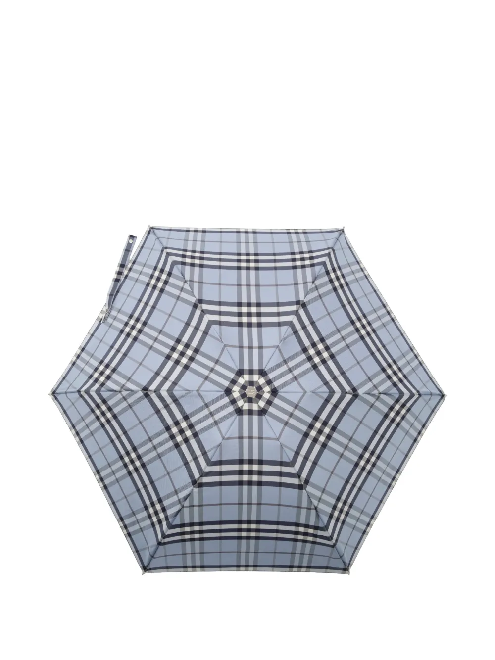 Burberry check folding umbrella - Blu