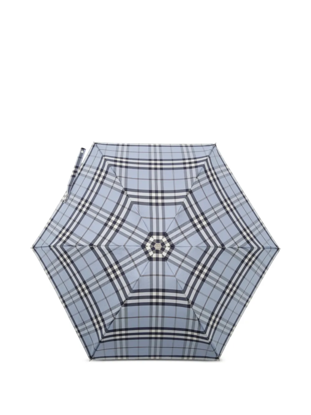 Burberry check folding umbrella - Blau