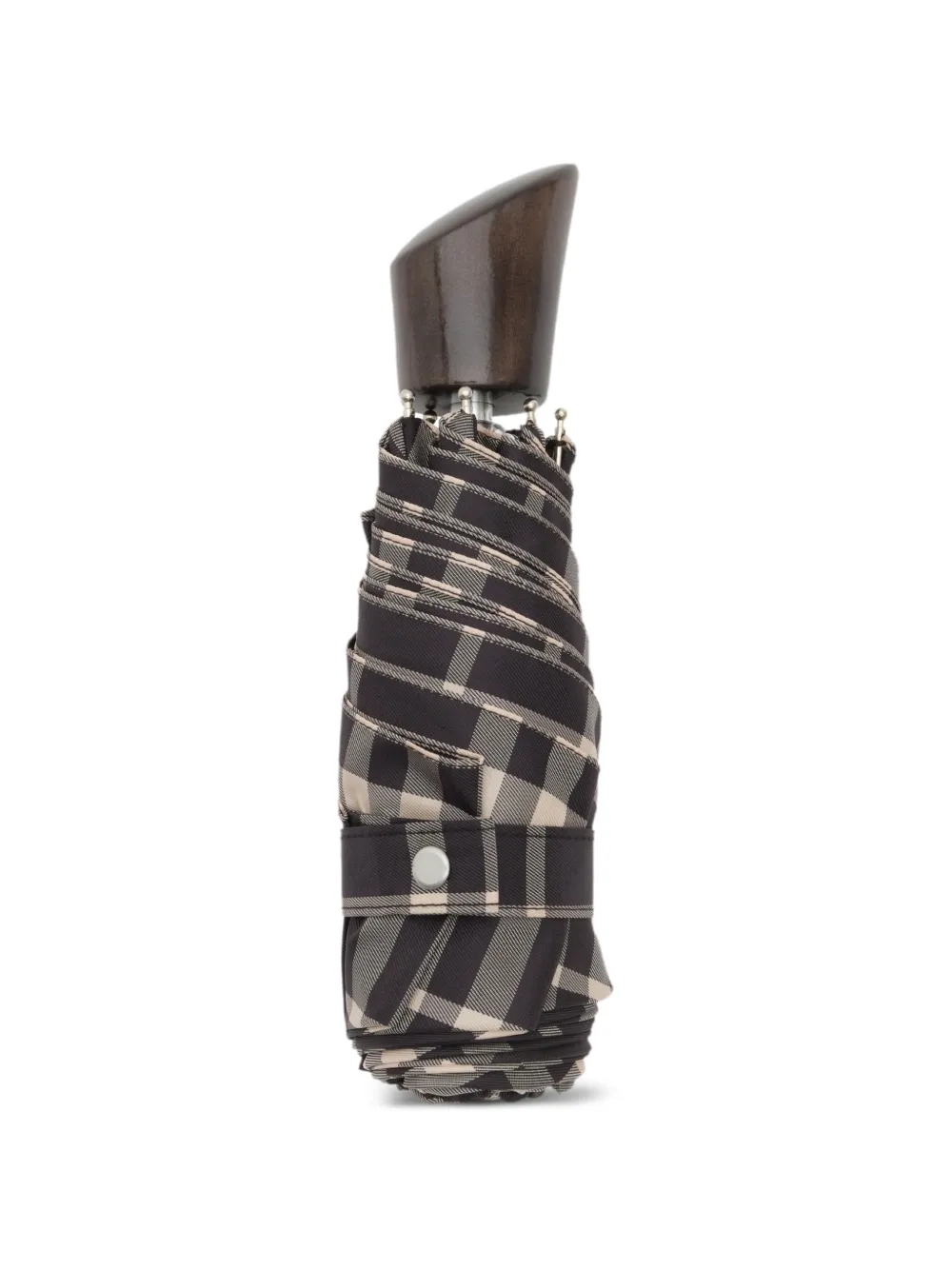 Burberry Geruite opvouwbare paraplu Zwart