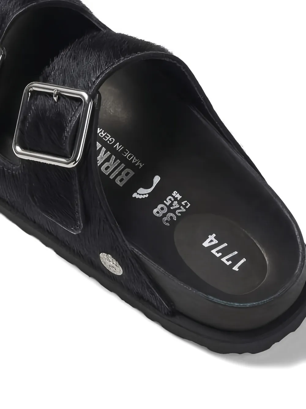 Birkenstock 1774 Arizona leren sandalen Zwart