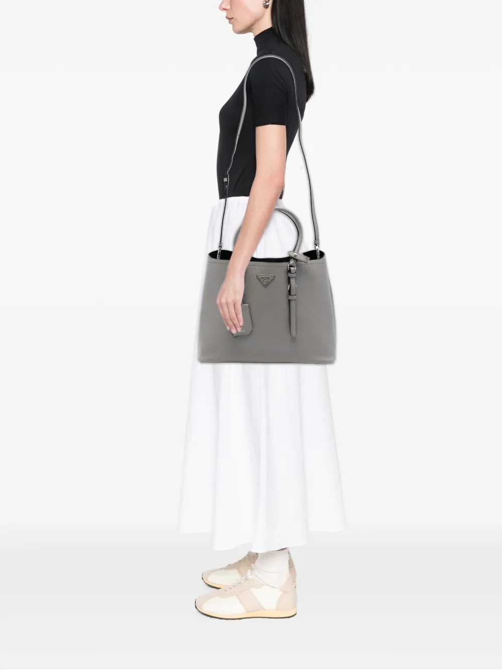 Prada Pre-Owned 2000-2025 Large Saffiano Cuir Double satchel | Pre-Owned | Image 2