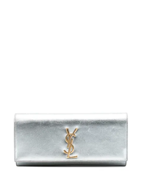 Saint Laurent Pre-Owned 2014 Metallic Calfskin Cassandre clutch bag