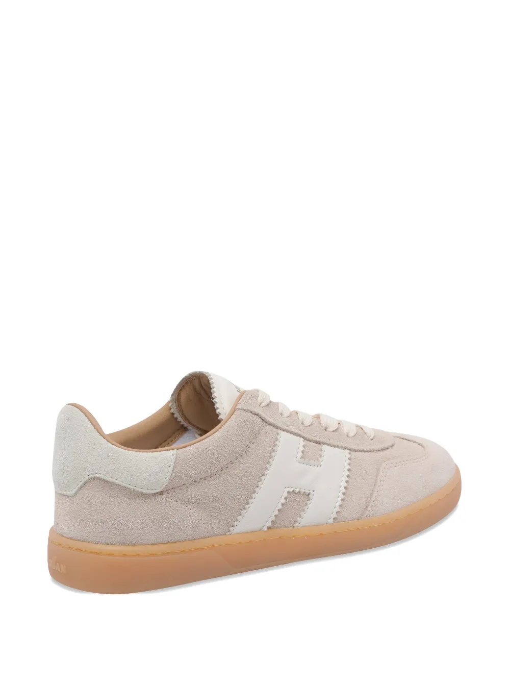 Hogan Suède sneakers met logopatch Beige