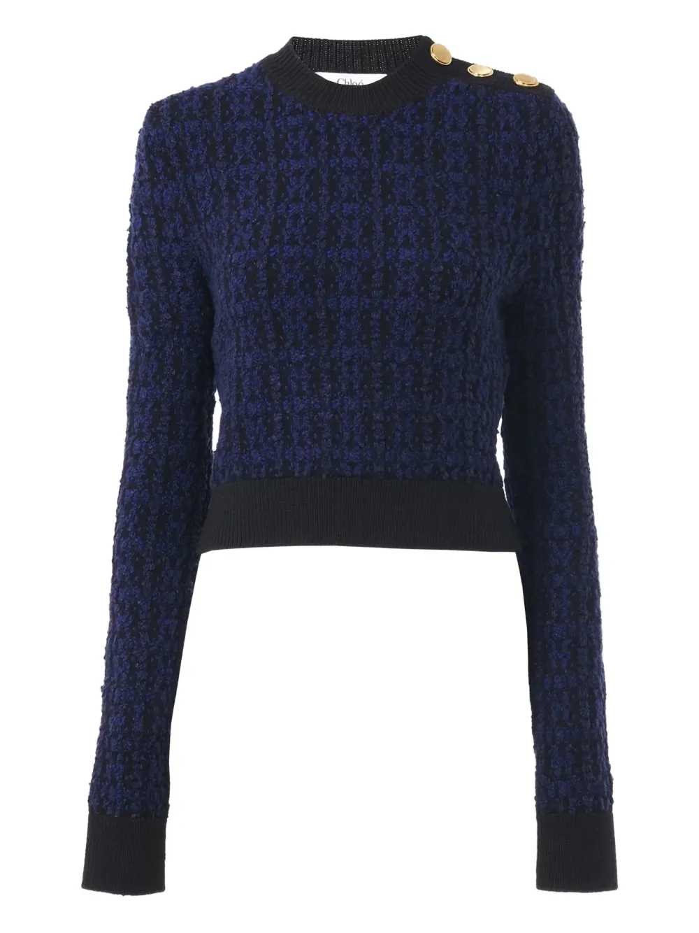 Chloé button-embellishment sweater - Blu
