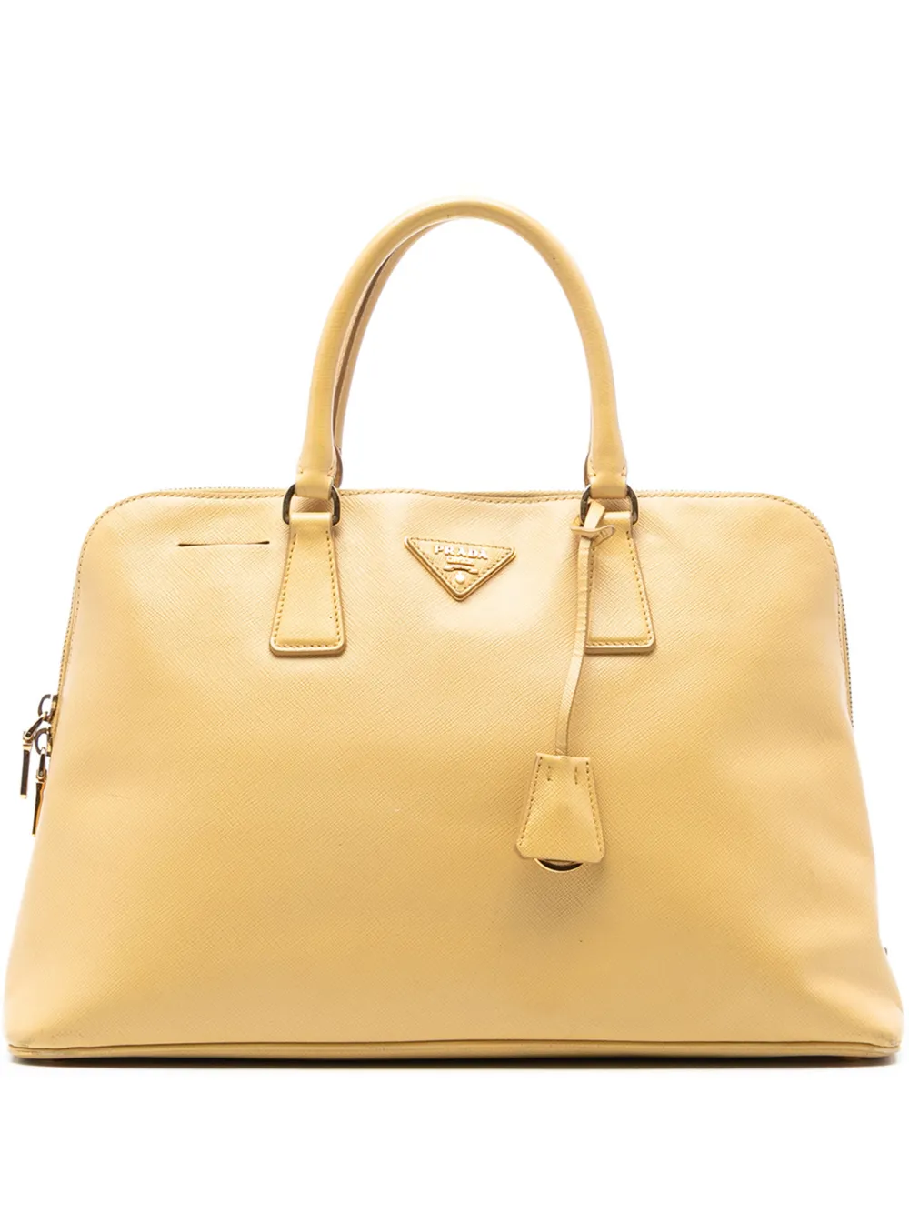Prada Pre-Owned 2021-2025 Large Saffiano Lux Promenade satchel - Giallo