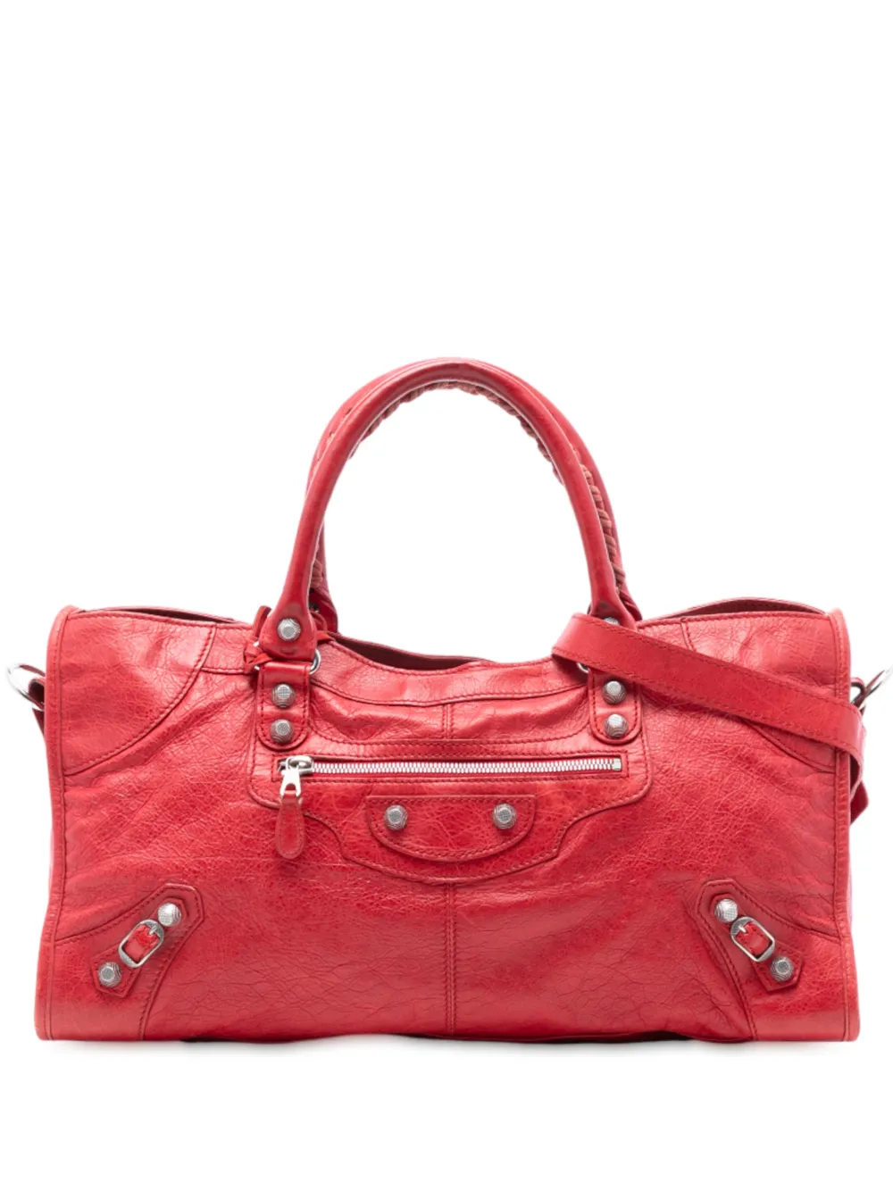 Balenciaga Pre-Owned 2005-2025 Lambskin Motocross Giant 12 Part Time satchel - Rot