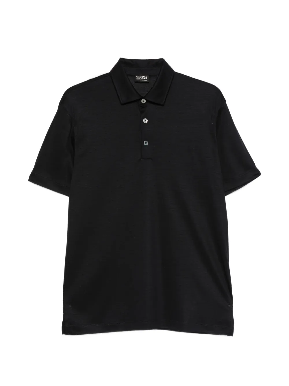 Zegna button wool polo shirt - Nero