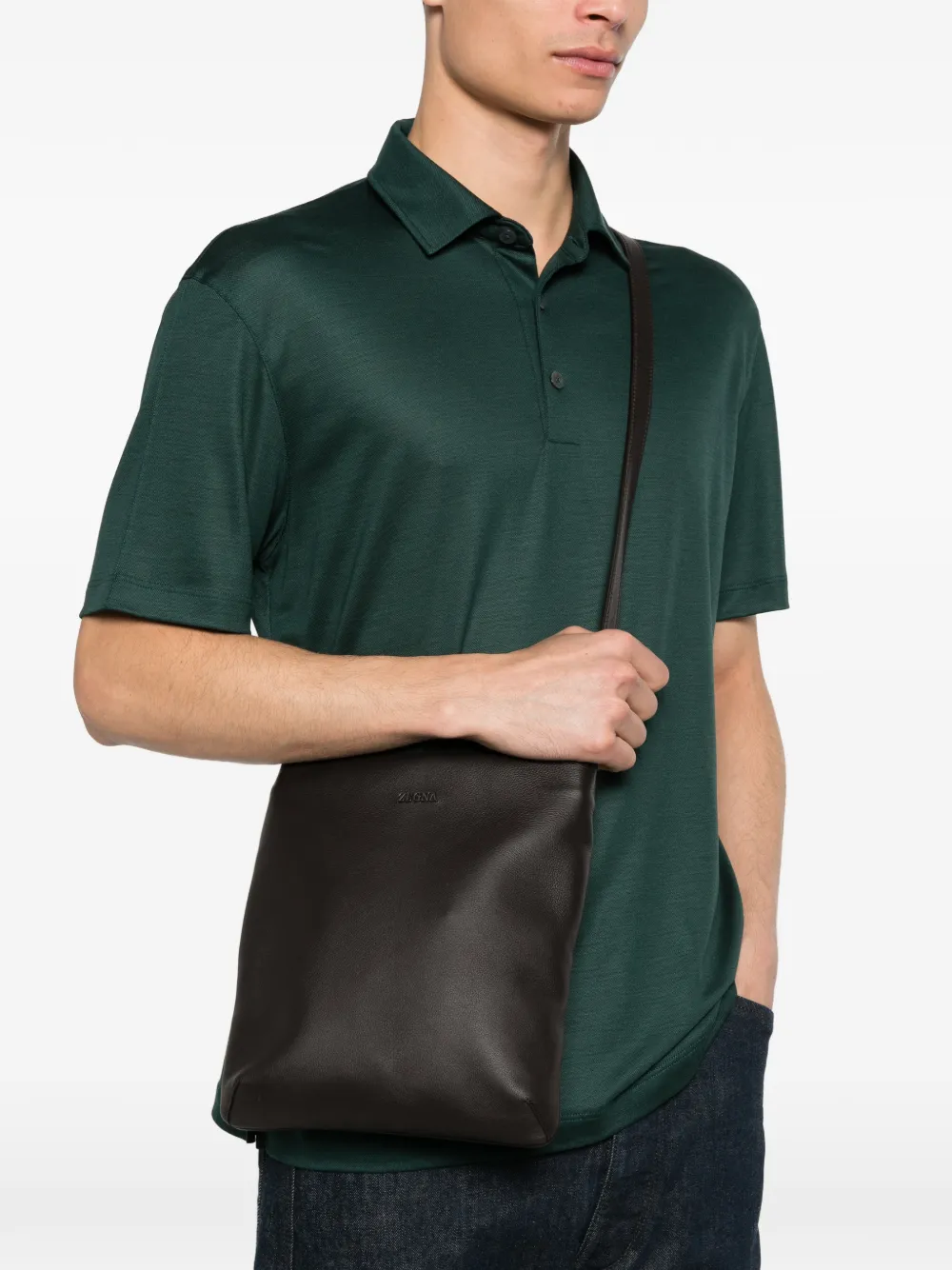 Zegna сумка-мессенджер с логотипом