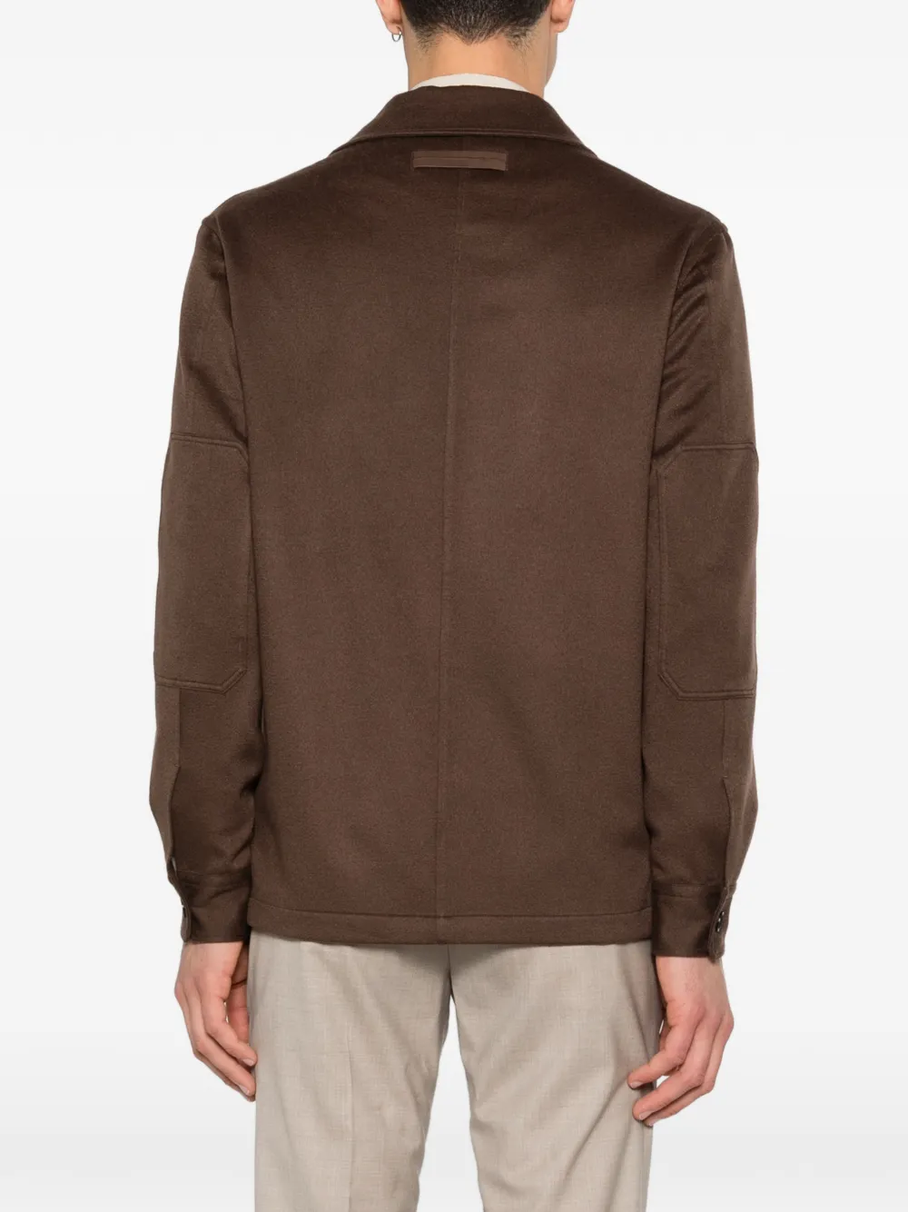 Zegna Overhemd met klepzak Bruin