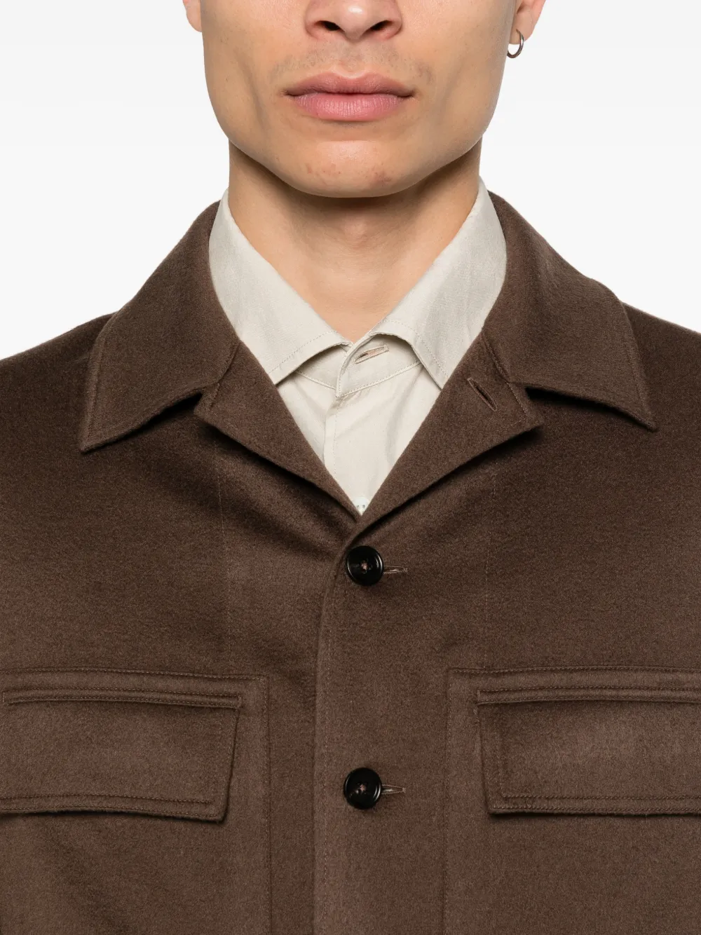 Zegna Overhemd met klepzak Bruin