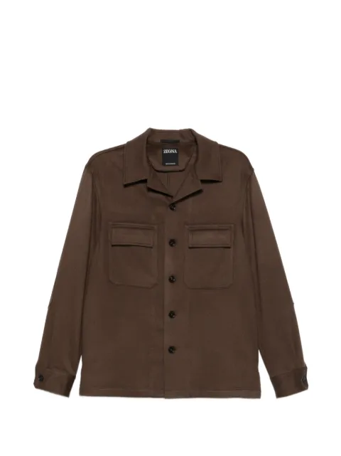 Zegna button flap pocket shirt