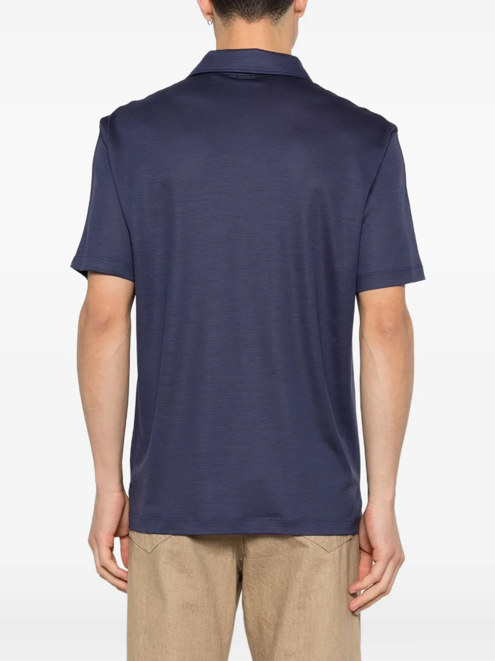 Zegna Poloshirt met knopen Blauw