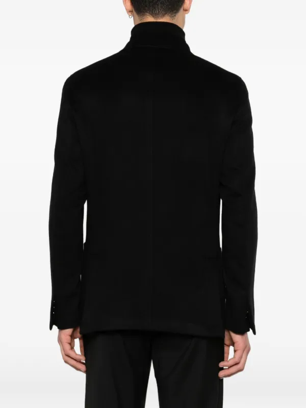 Zegna Zip Cotton Jacket | Black | FARFETCH