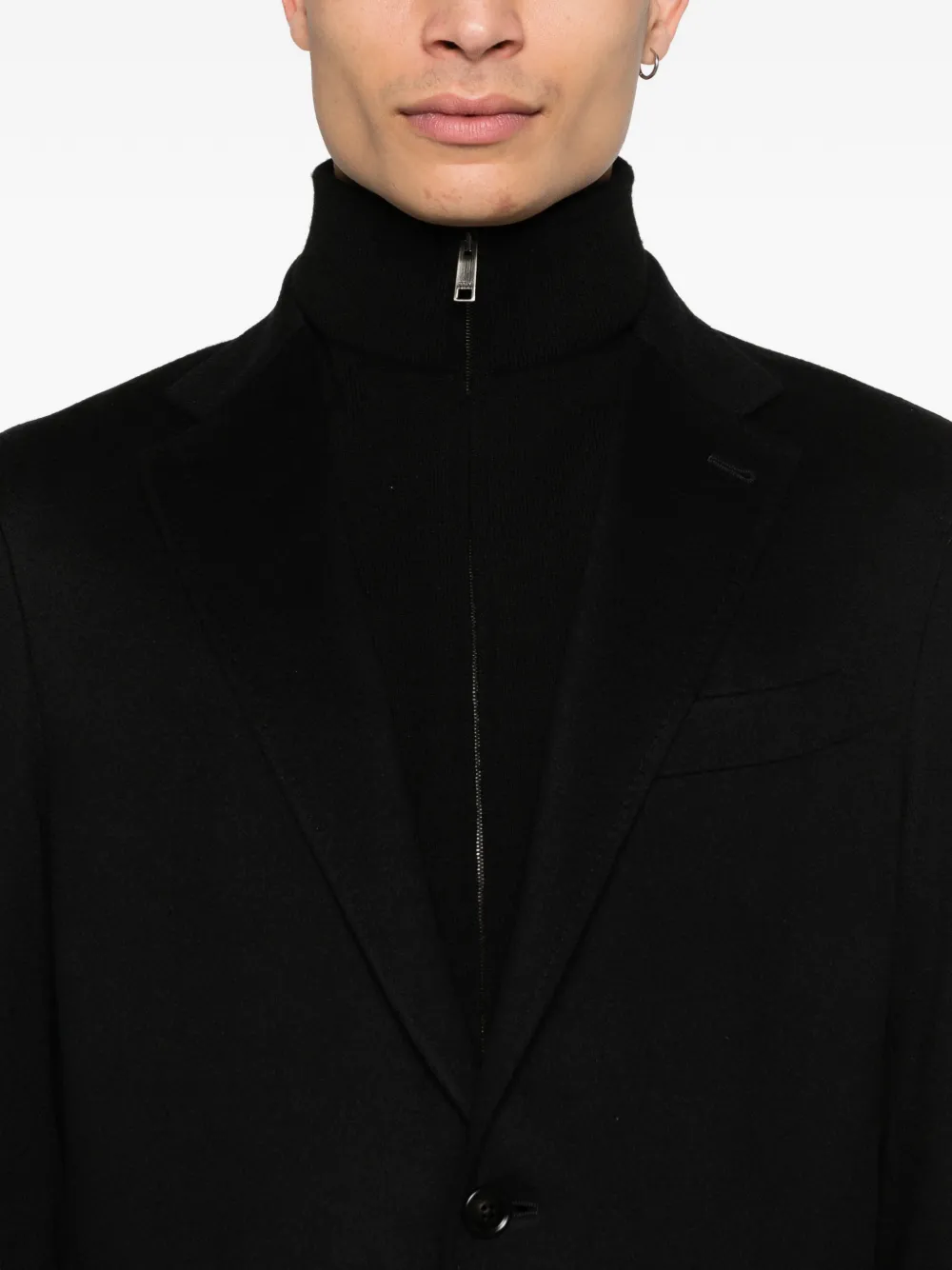 Zegna Jack met rits Zwart