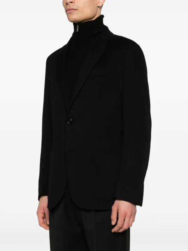 Zegna Zip Cotton Jacket | Black | FARFETCH