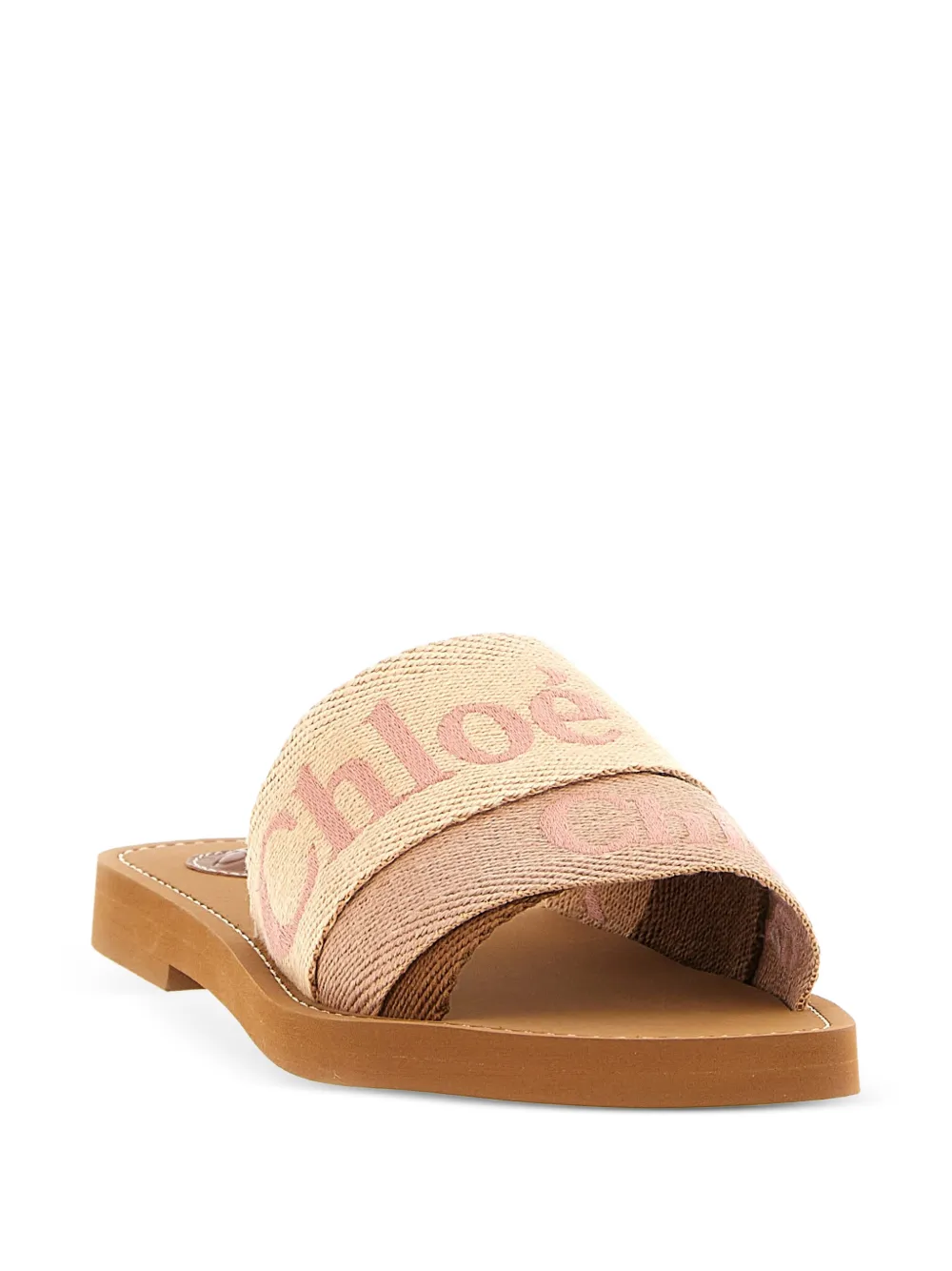 Chloé Woody logo-print sandals | Flat Sandals | Image 2