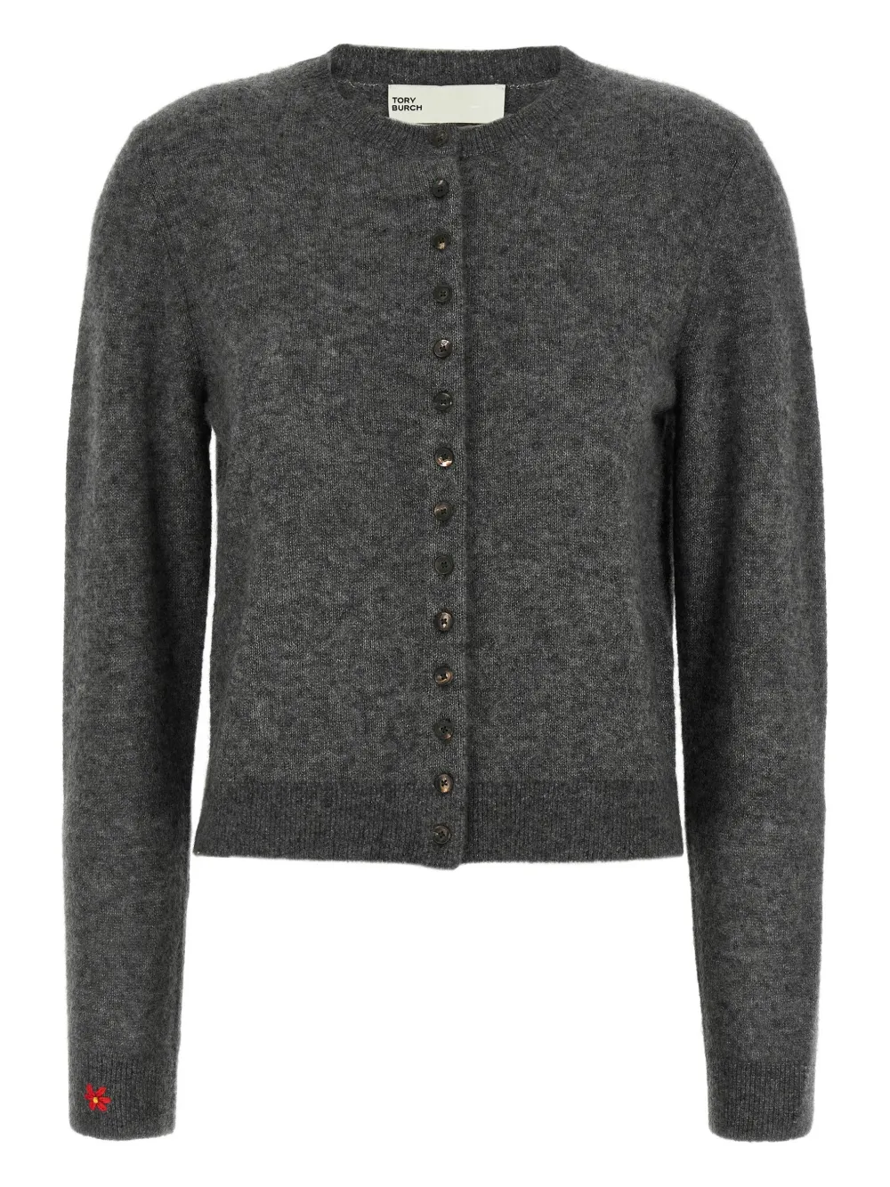 Tory Burch embroidery cardigan - Grigio