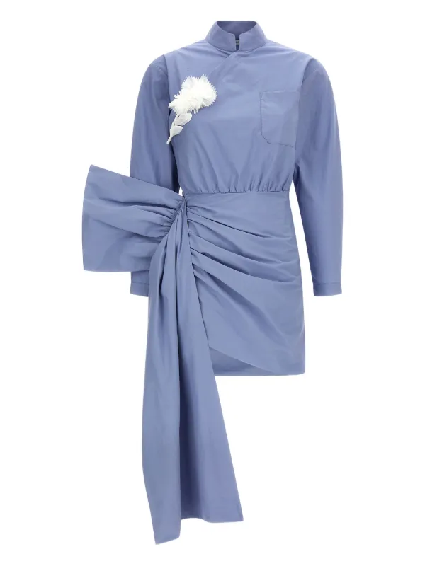 self portrait blue silk dress Blue Lace Satin Maxi Dress self-portrait