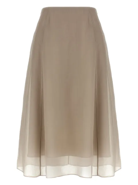 Brunello Cucinelli circle semi-transparent skirt
