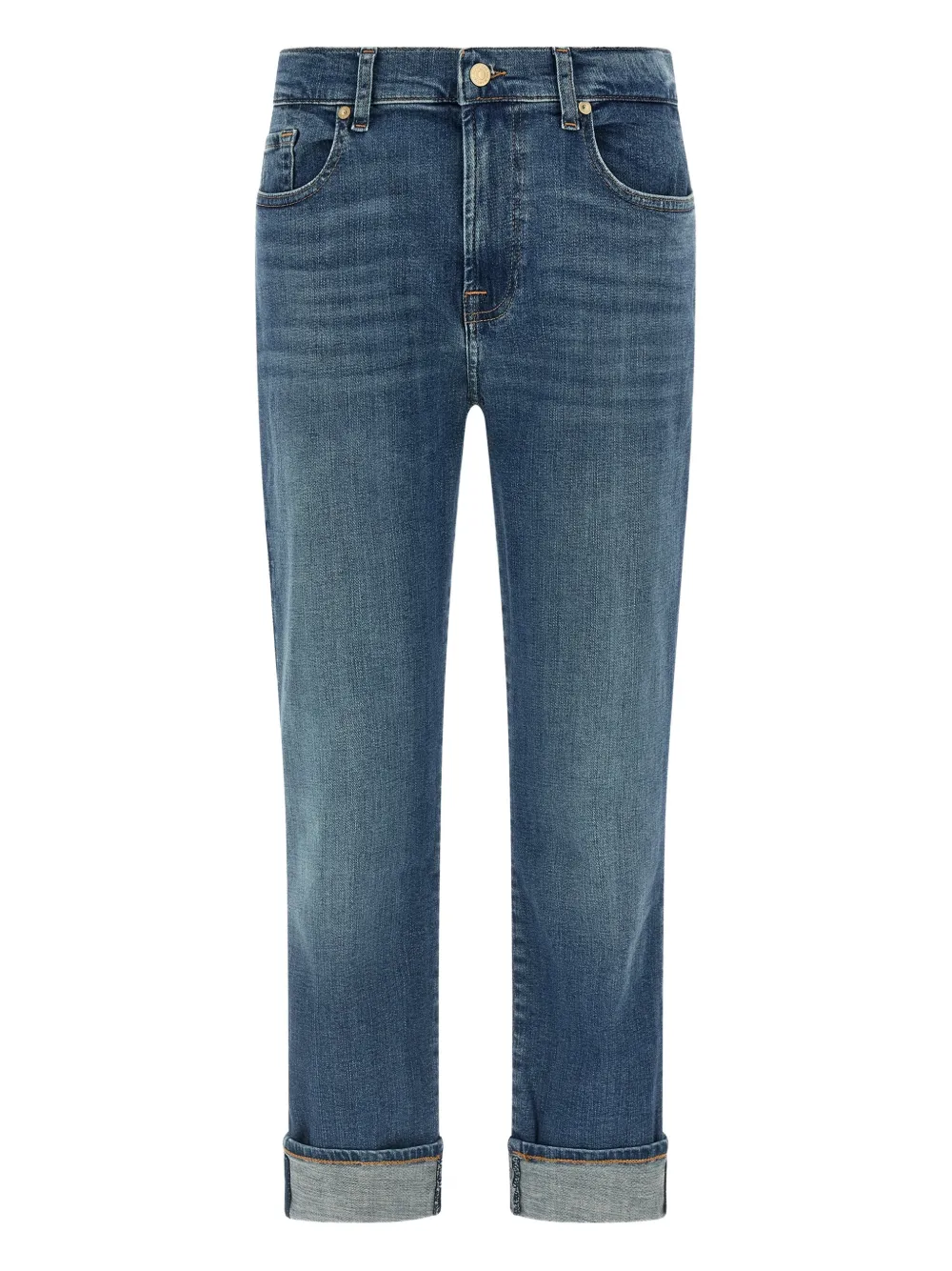 7 For All Mankind turn-up hem jeans - Blu